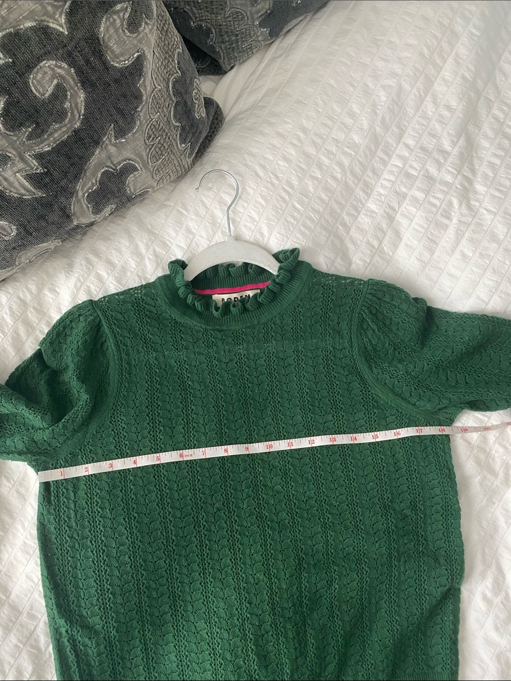 Boden Pointelle Ruffle Sweater - Picture 10 of 12